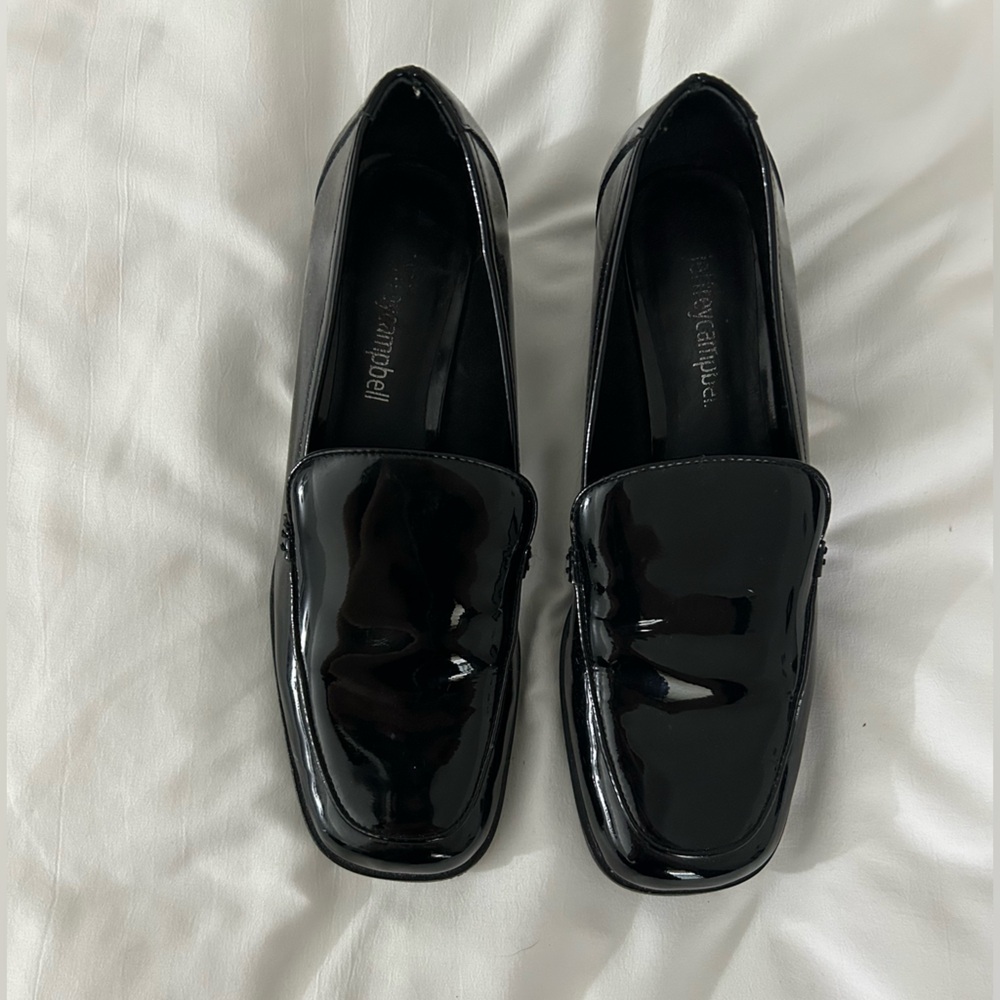 Jeffrey Campbell Patent Black Loafers